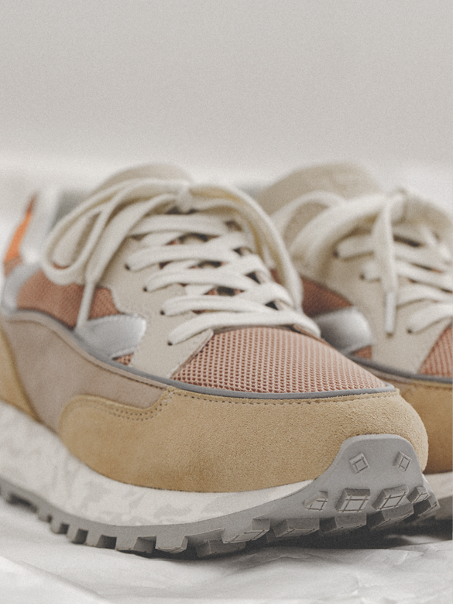 Zapatillas bajas estilo mármol azul atardecer