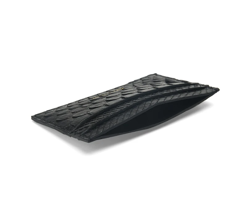 Cartera con tarjetero de piel auténtica