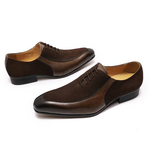 Luxury Formal Split Suede Leather Men Oxford Shoes