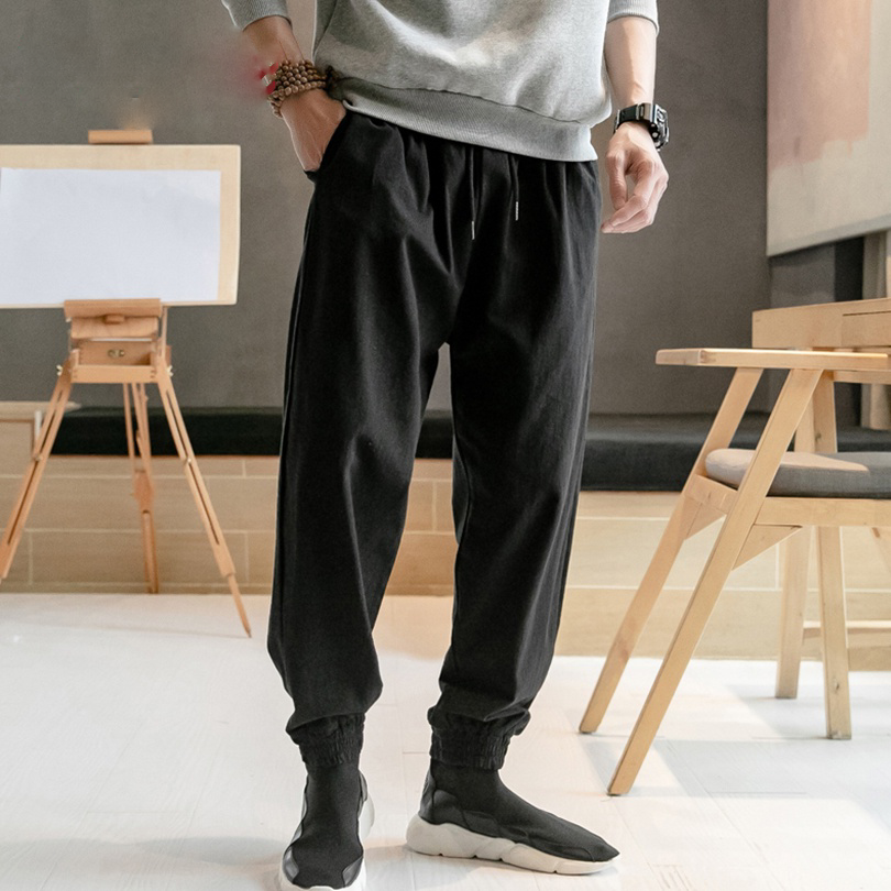 Harajuku Big Calligraphic Design Men Streetwear Pant