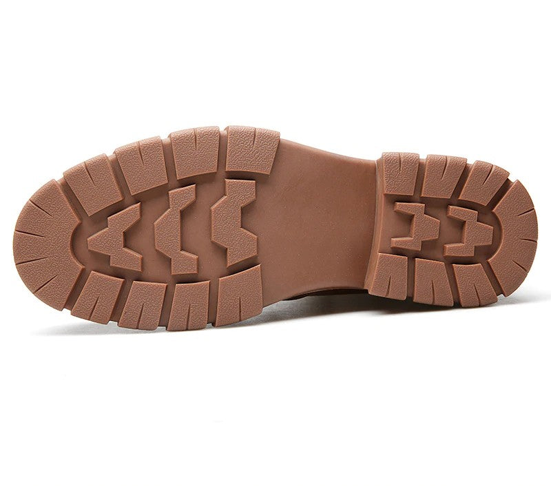 Bottines Chelsea à bout rond et bout d'aile pour hommes