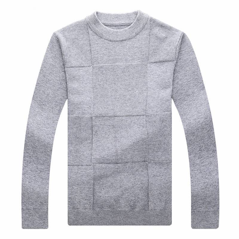 Pull en maille à carreaux uni