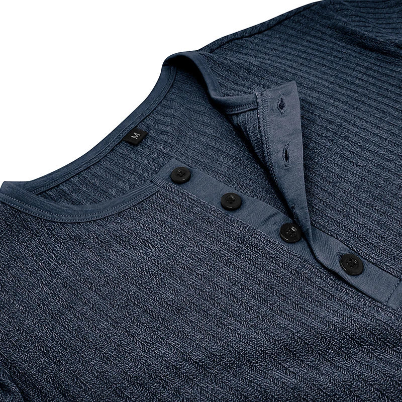 O-Neck Button Short Sleeve T-Shirt