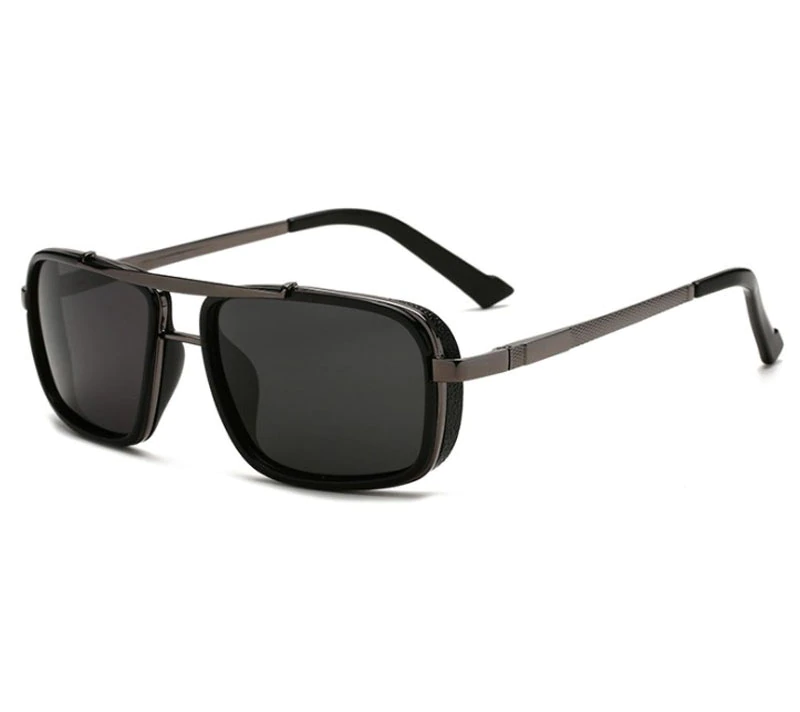 Lunettes de soleil carrées aviateur à verres polarisés