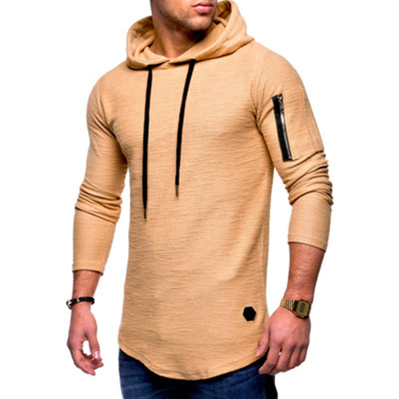 Casual Solid Colour Hoodies Long Sleeves Style Men Sweatshirt - FanFreakz