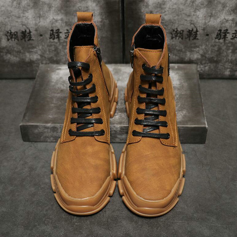 Basic Vintage Martin Style Men Casual Boots - FanFreakz