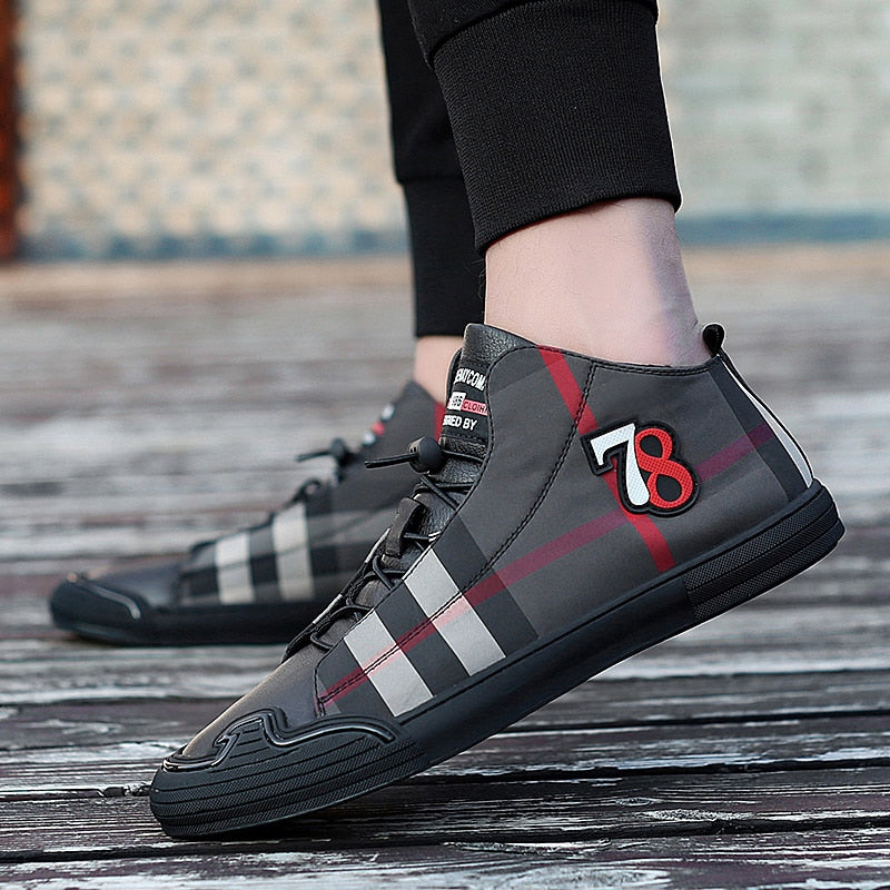 Hommes Noir Gris Chaussures Hommes Cuir Véritable