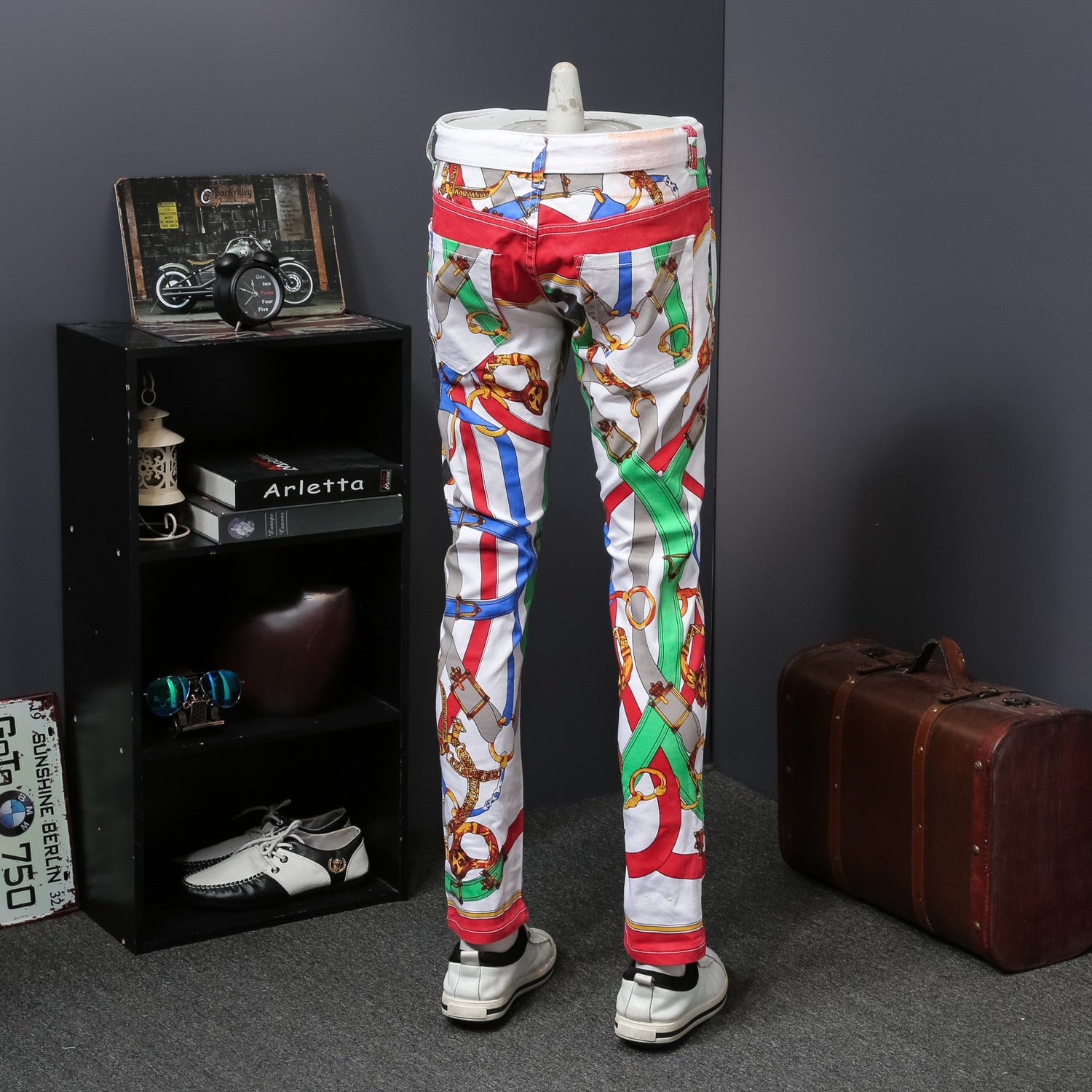 Pantalon décontracté de couleur mélangée