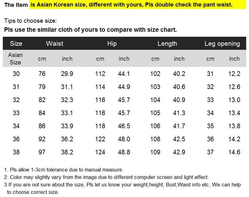 Pantalones casuales de colores mezclados