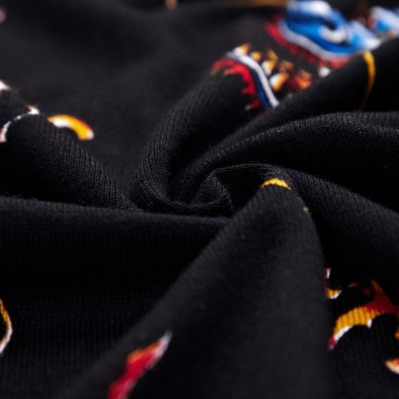 Dragon d'or avec des étincelles de feu Graph Print Men Pullover Shirt