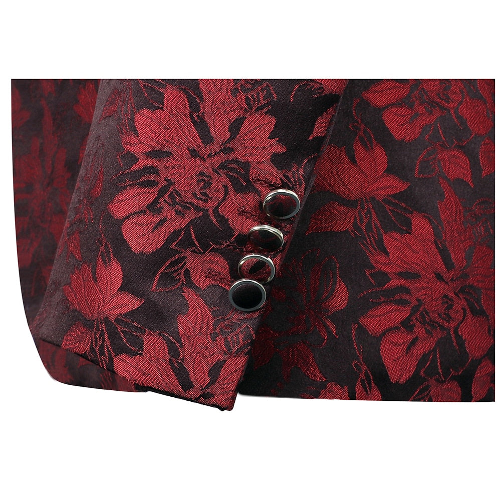 Floral Classic Slim Fit robe de bal hommes costume