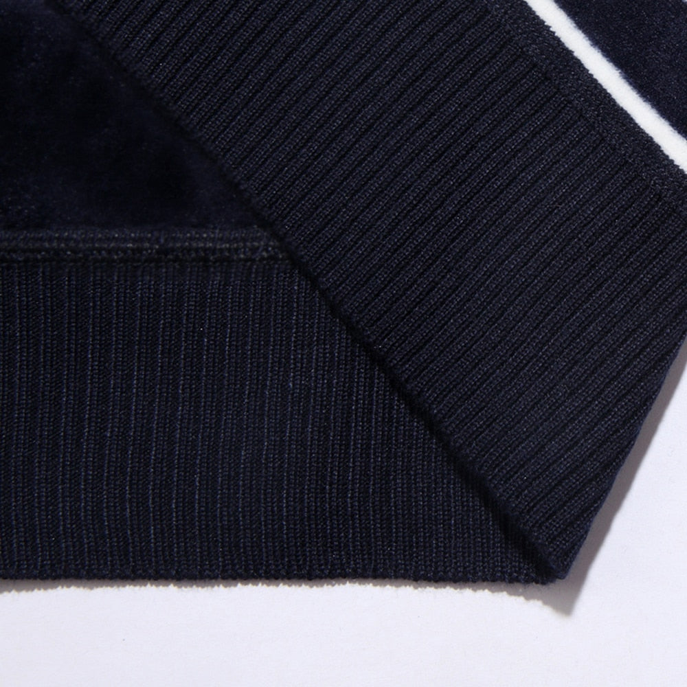 Horizontal Line Two-Tone Casual Knitted Sweater