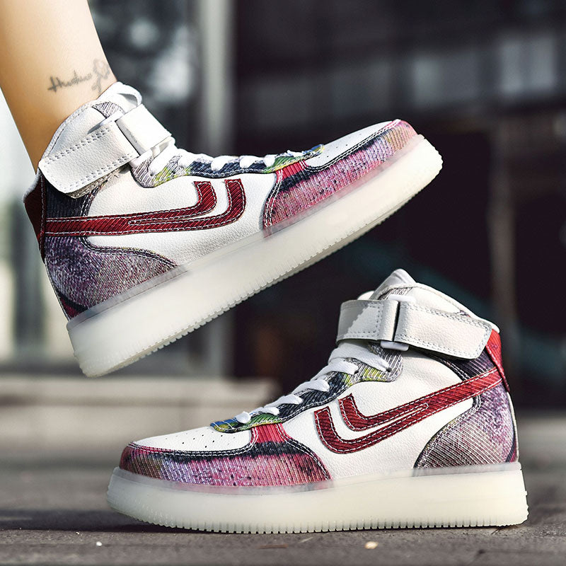 Microfiber Paint Gradient Decorated Sneaker