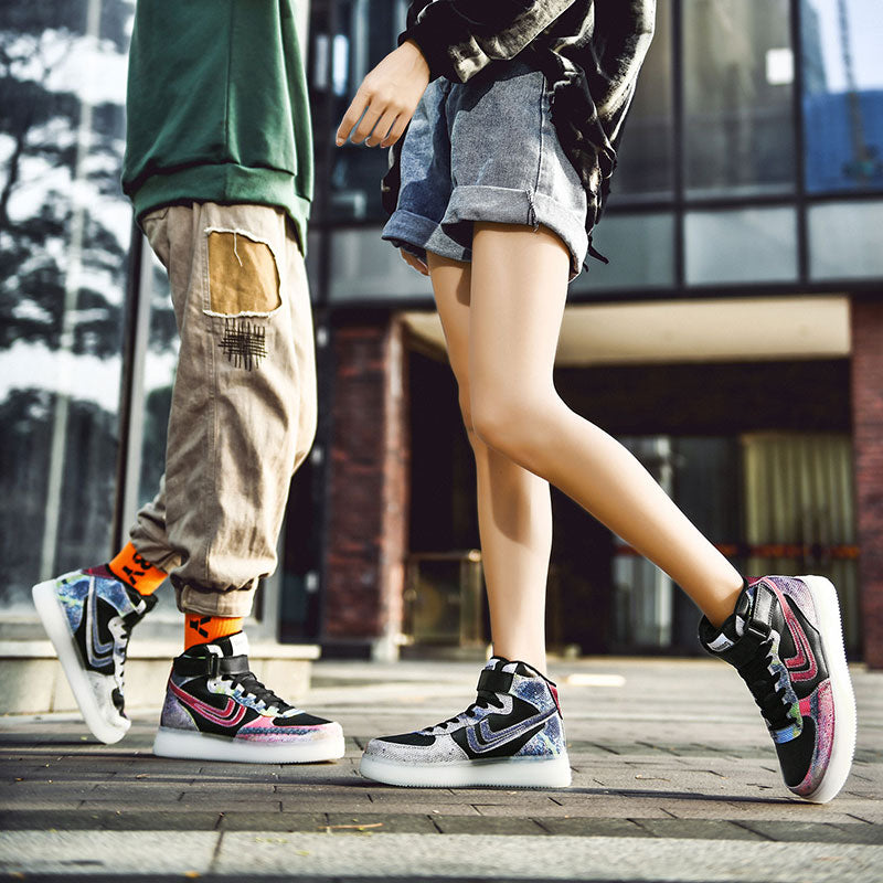 Microfiber Paint Gradient Decorated Sneaker