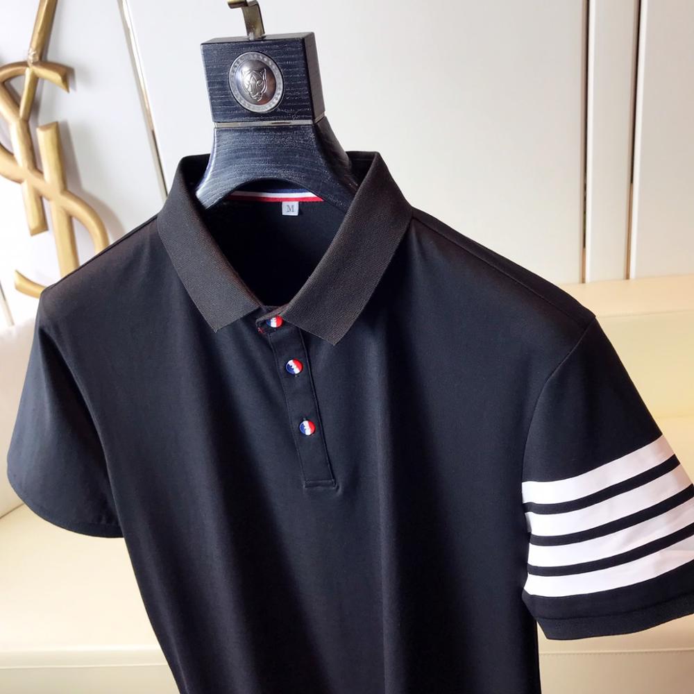 Casual Polo Shirt with Four Stripes