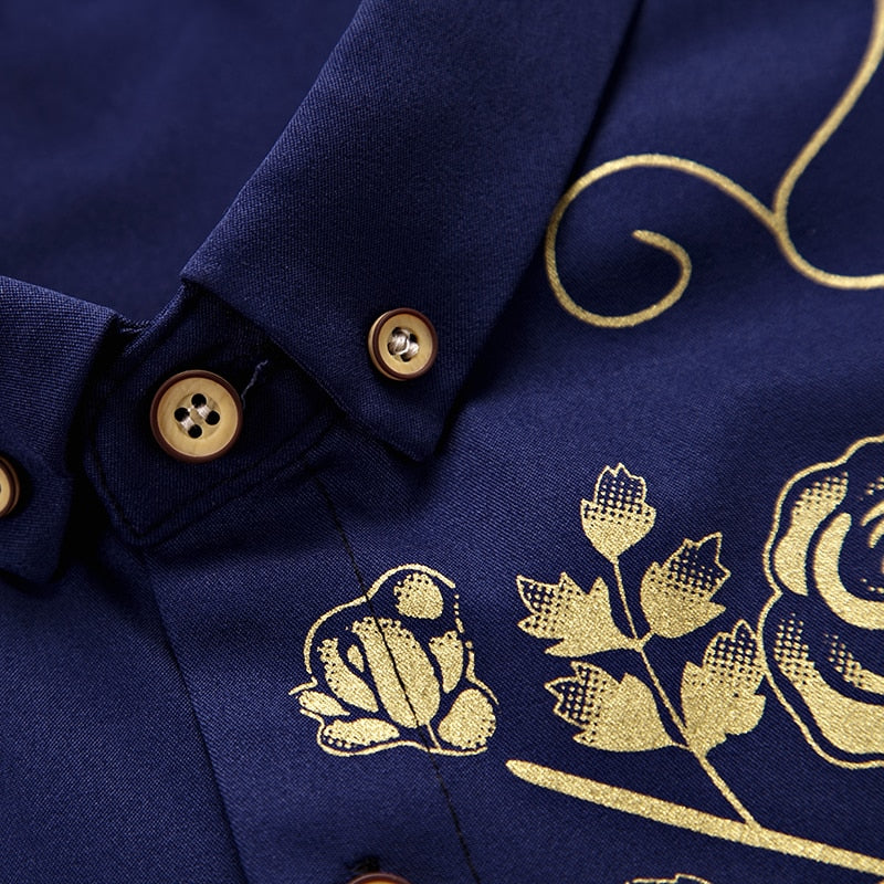 Chemises à manches courtes imprimées Golden Rose