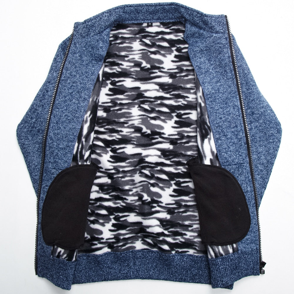 Knitted Monocolor Padded Cardigan Sweater