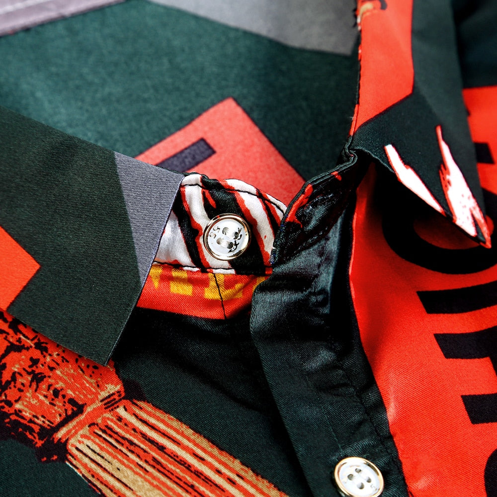 Words Banner Printed Multicolor Long Sleeve Shirt