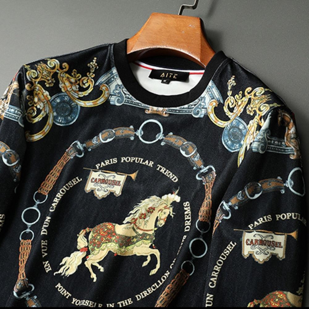 Velor Long Sleeve Baroque Palace Sweatshirt