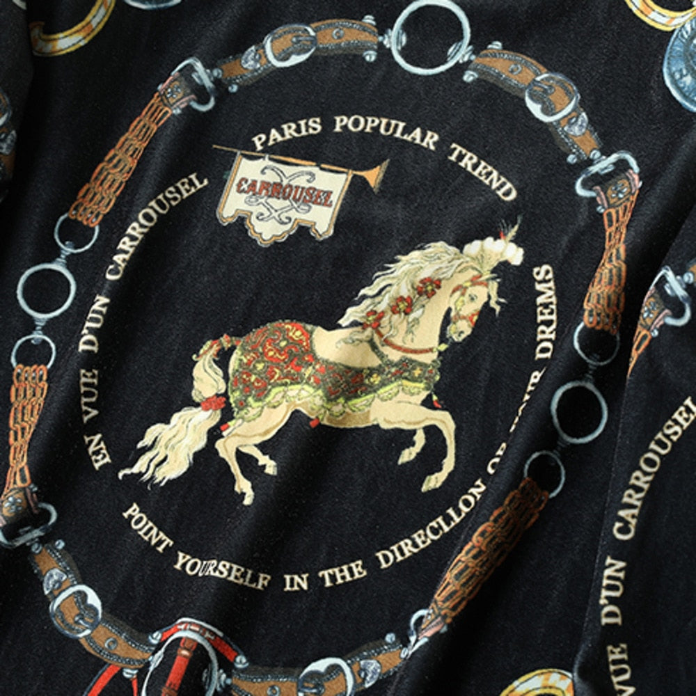 Velor Long Sleeve Baroque Palace Sweatshirt