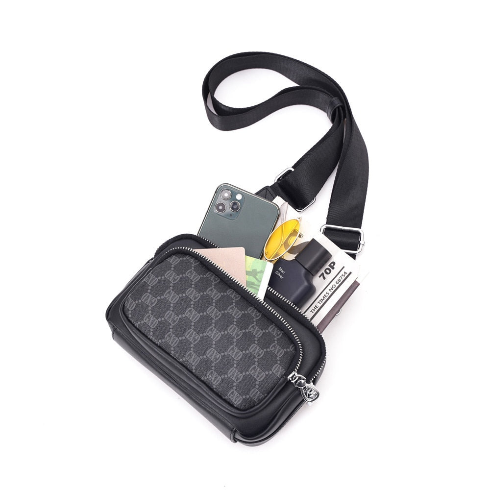 Men's Mini Crossbody Detachable Shoulder Strap Bag