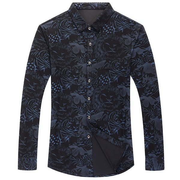 Big Cats Designer Printed Long Sleeve Shirt