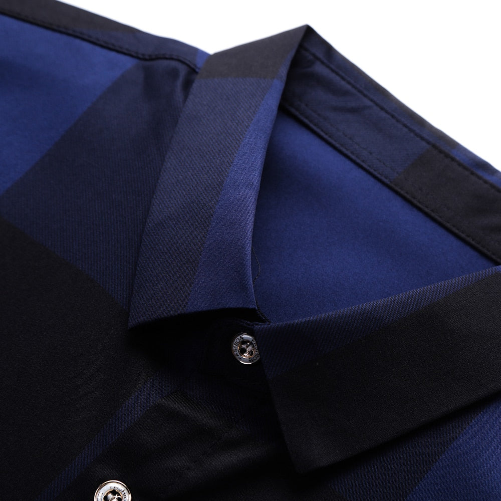 Simple Checkered Pattern Long Sleeve Shirt