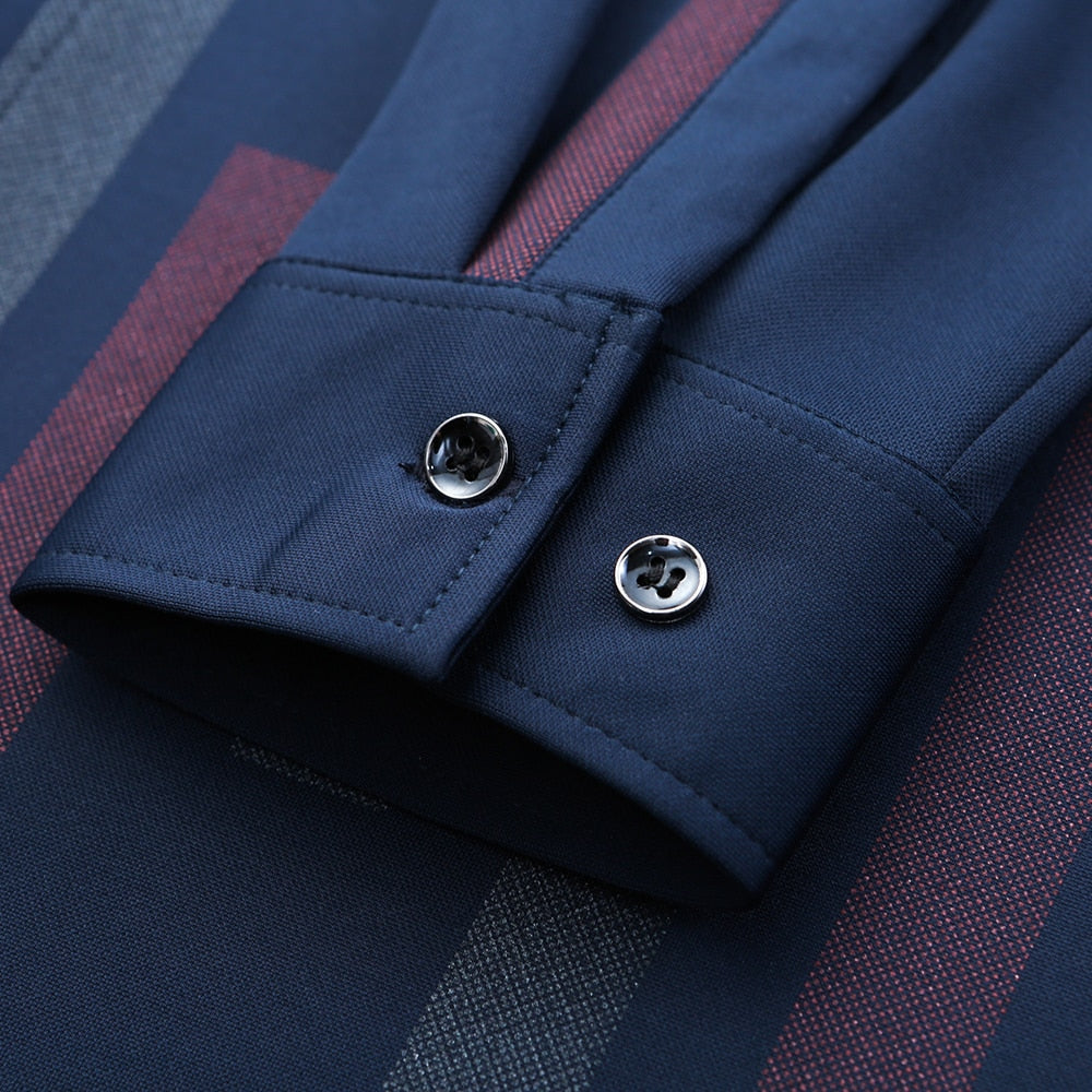 Vertical Blocks Printed Long Sleeve Shirt