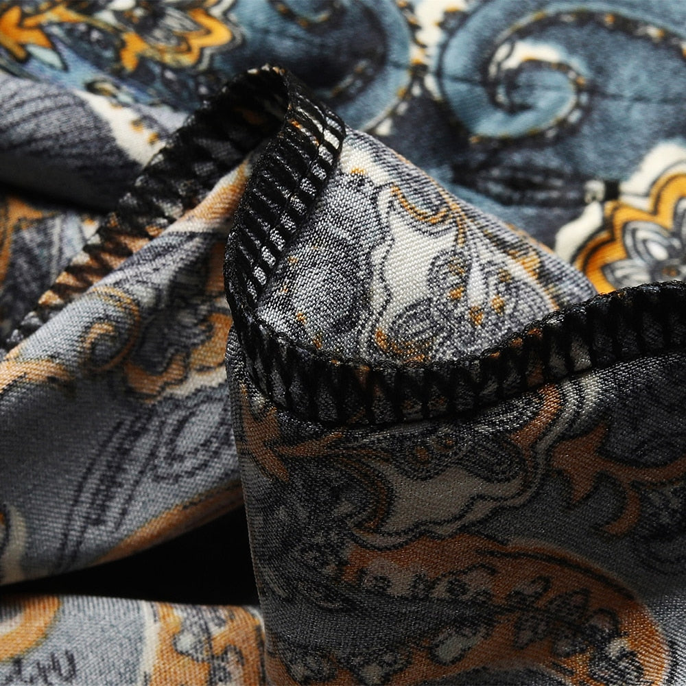 Camisa de manga corta estampada Paisley Floral Designer