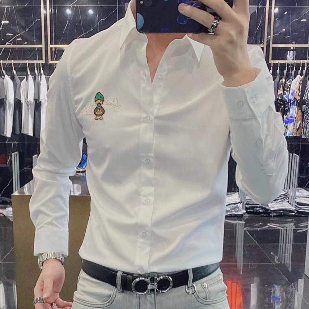 Chemise Strass Imprimé Canard