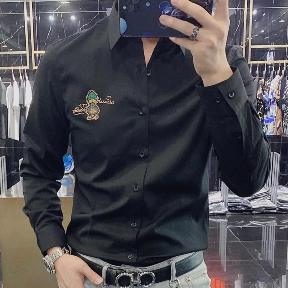 Chemise Strass Imprimé Canard