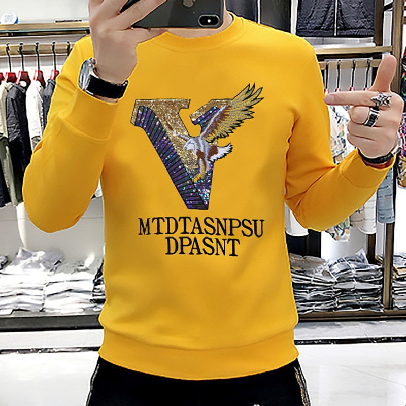 Glitter Sequin Printed Sweater