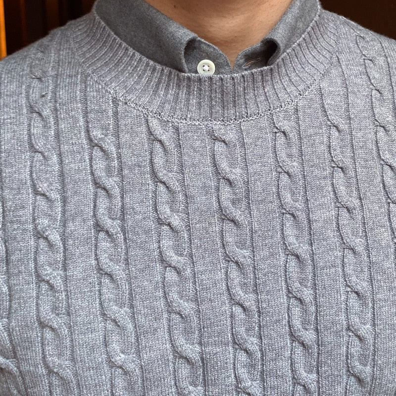 Round Neck Jacquard Sweater