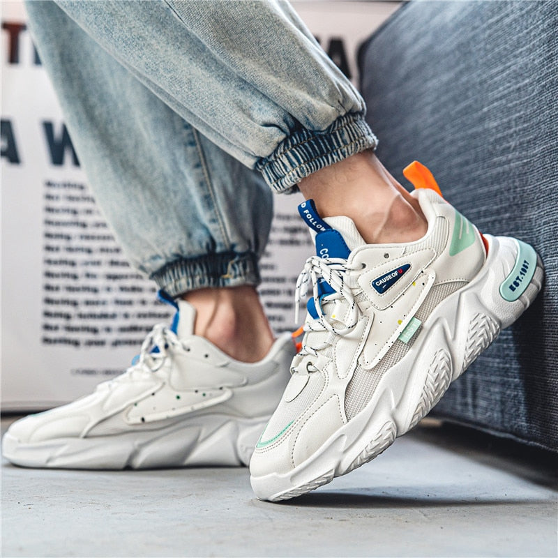 Hip-Hop Mixed Color Air Mesh Sneakers