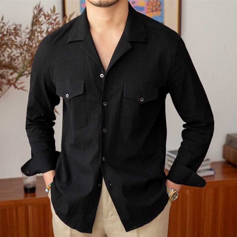 Solid Color with Two Pockets Shirt