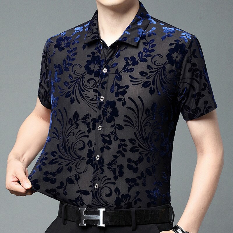 Floral See-Through Printed Shirt