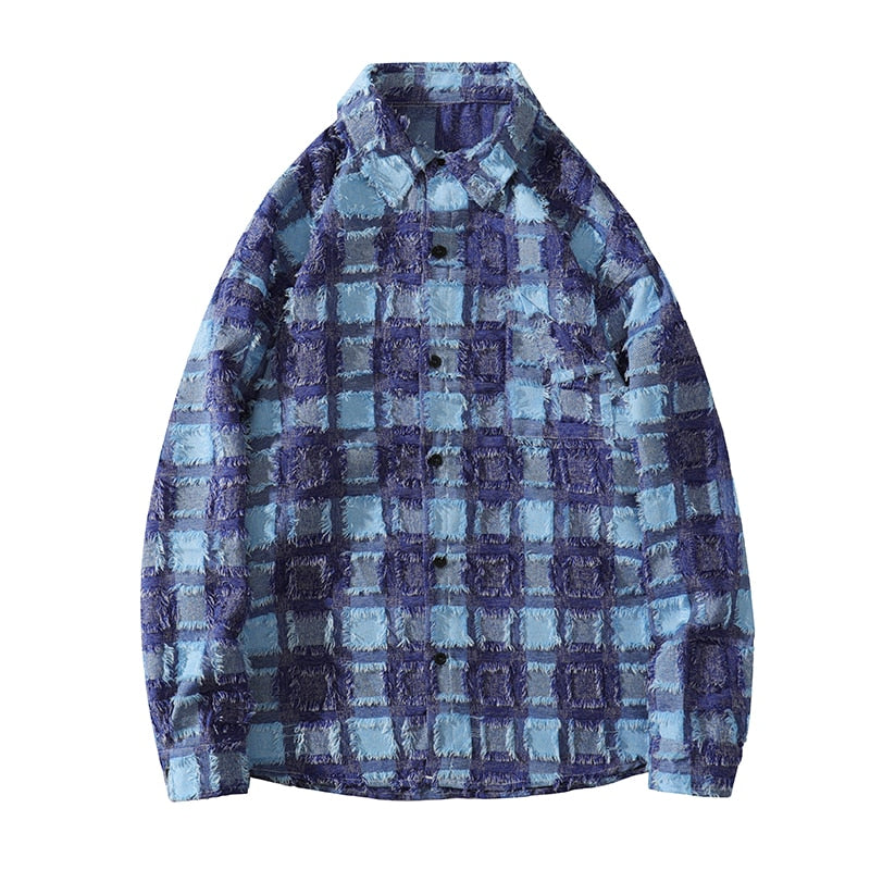 Spring Korea Solid Plaid Shirt