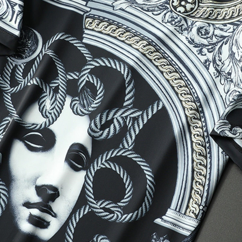 Midnight Artistic Face Printed T-Shirt