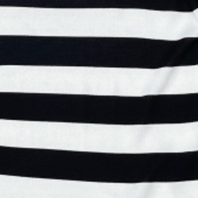 Tiger Head Print Black White Stripe T-Shirt