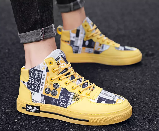 Vintage High Top Comfort Lace Up Men Sneaker