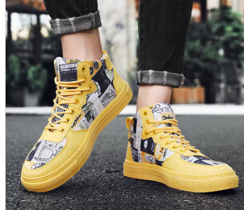 Sneaker Vintage High Top Comfort à lacets pour hommes