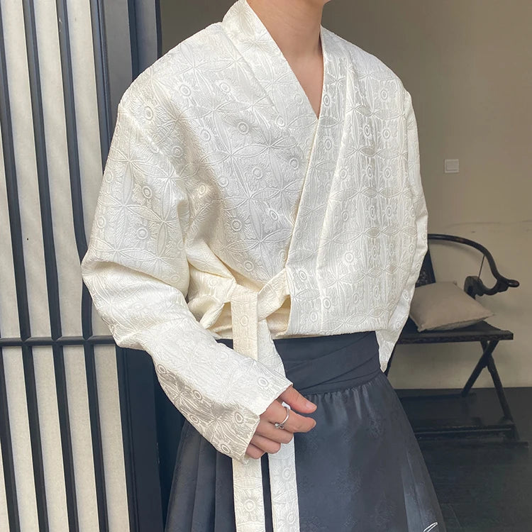 Solid Vintage Chinese Style Plaid Shirt