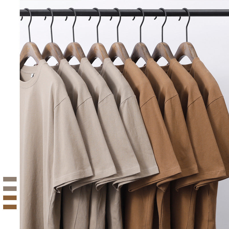 T-shirts en coton épais ton terre