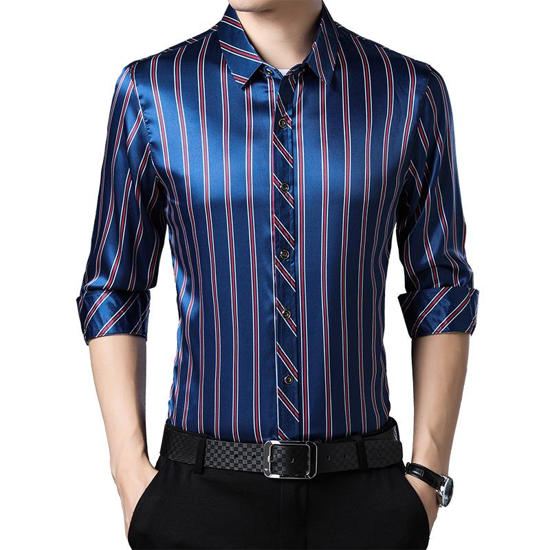 Chemises à manches longues rayées étoiles géométriques