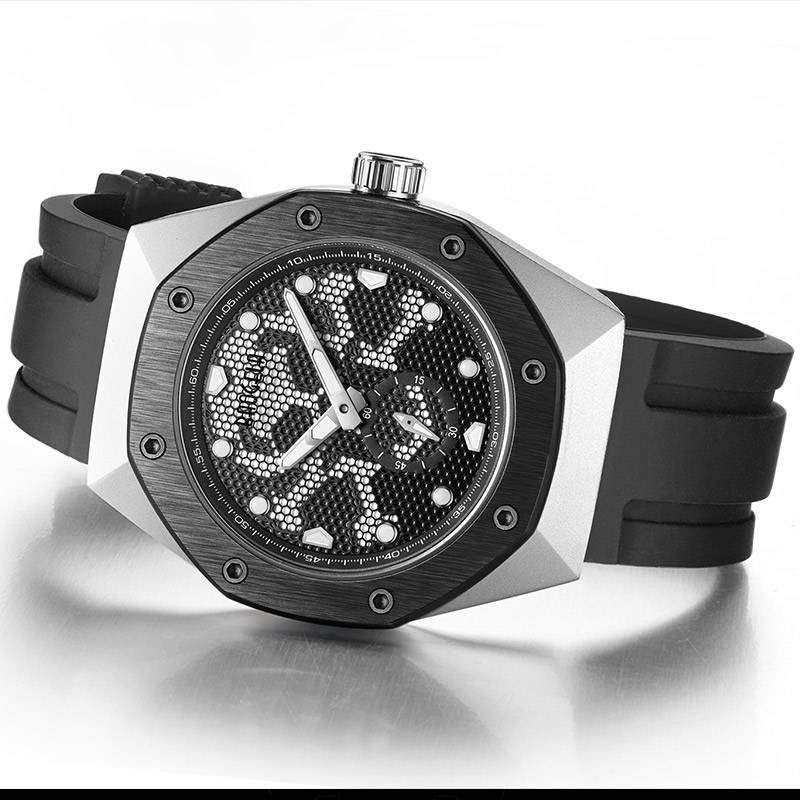 Skull Hole Sport Clock Casual Style Men Watch