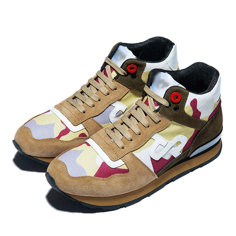 Baskets montantes en cuir suédé de style rétro pour hommes