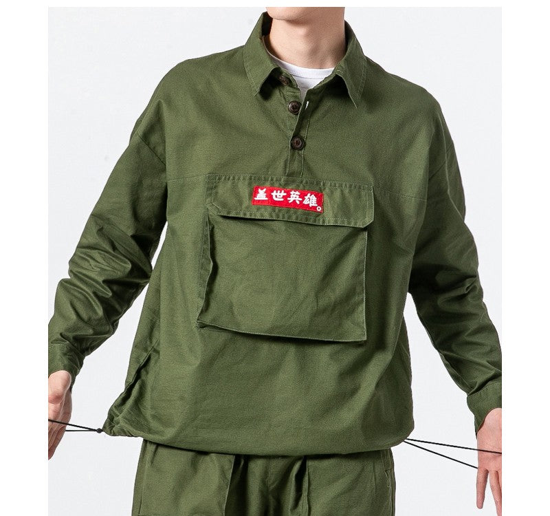 Harajuku Streetwear avec grande poche avant pour homme