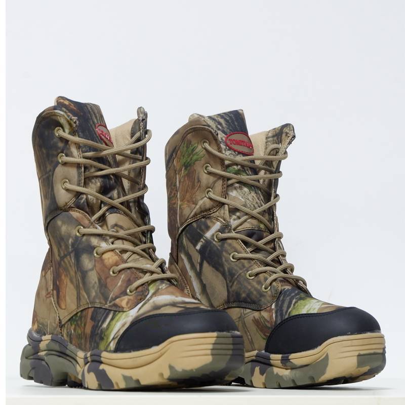 Bottes de randonnée et d'escalade camouflage à imprimé feuilles