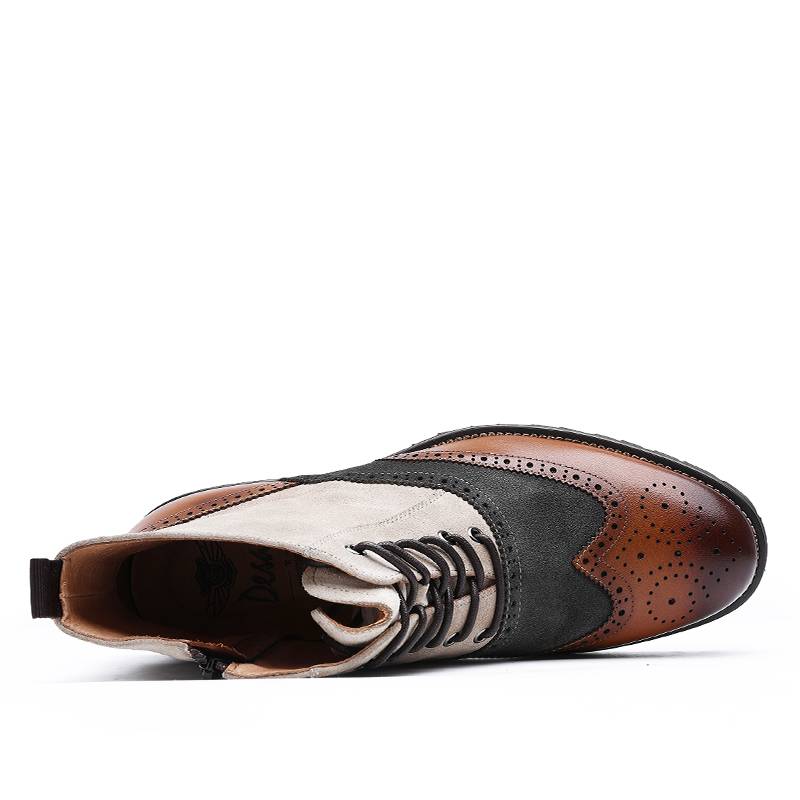 Bottes d'hiver unies tricolores