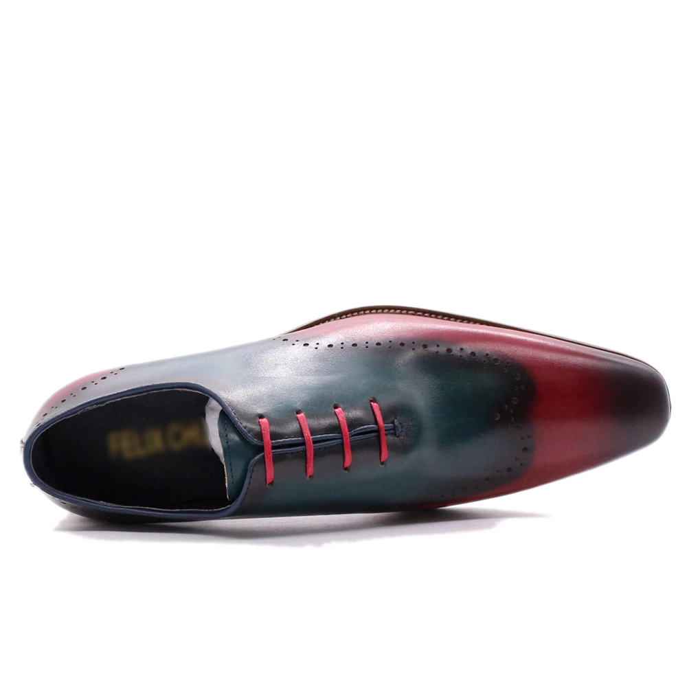 Two Tones Wingtip Men Brogue Lace Up Leather Shoe